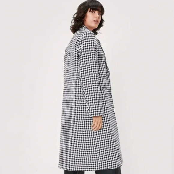 Nasty Gal houndstooth coat size 10 - Picture 9 of 10